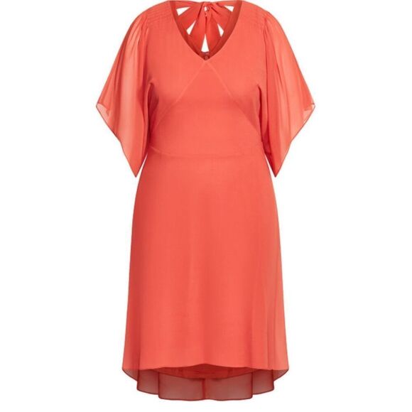 City Chic Flutter Sleeve Dress NWT - Picture 1 of 6
